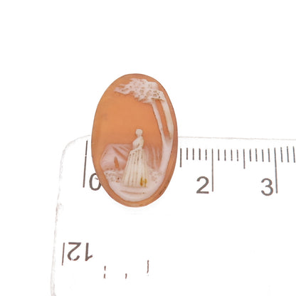 Antique Art Deco Real Mother-of-Pearl Lady Cameo