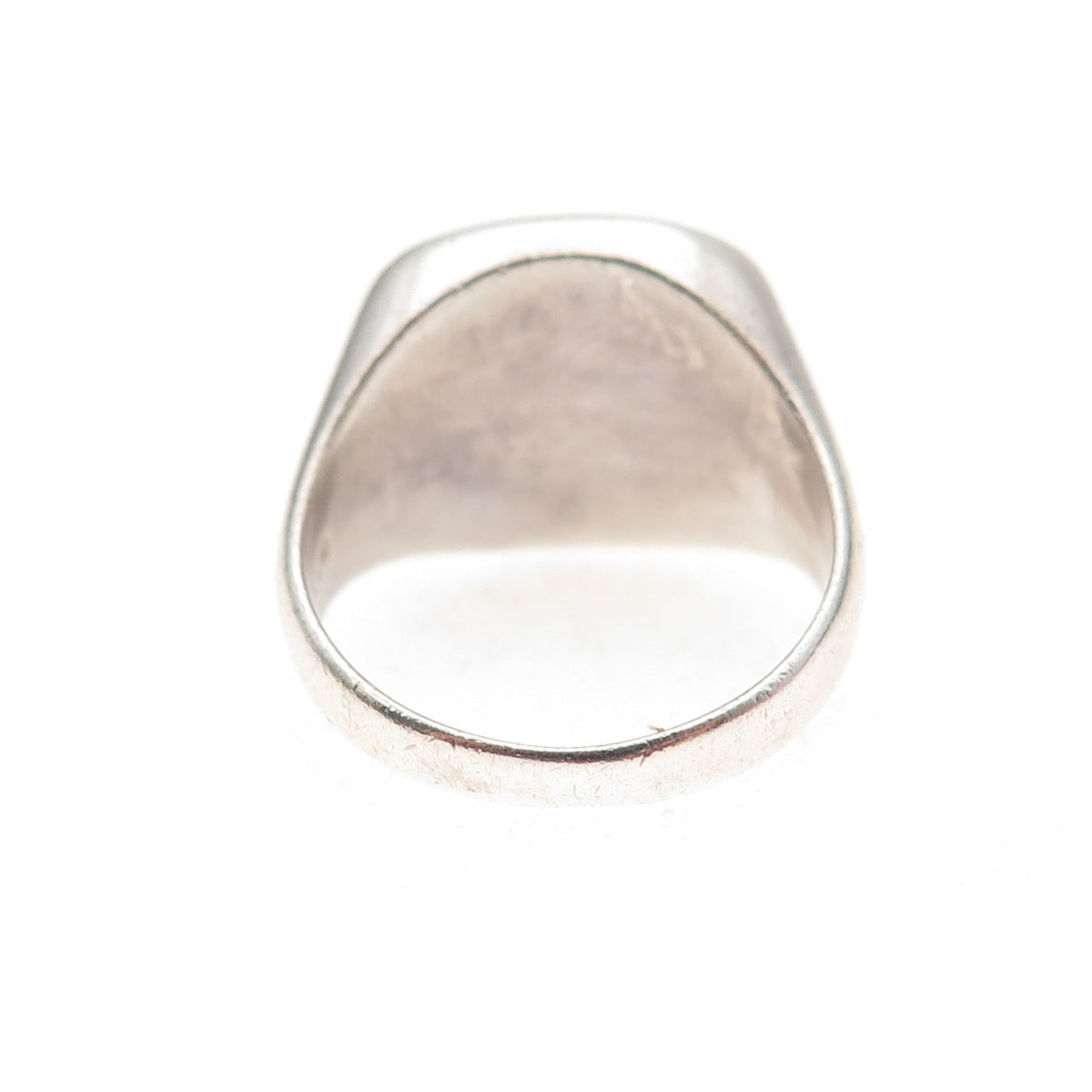 925 Sterling Silver Vintage Real Black Onyx Signet Oxidized Ring Size 6.25