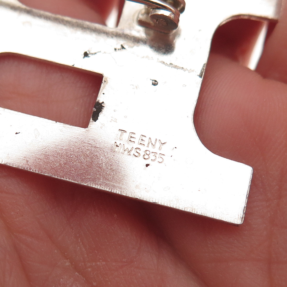 Teeny HWS 835 Silver Vintage Denmark Letter B Initial Pin Brooch