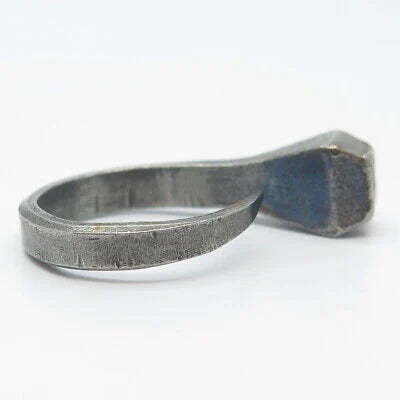 925 Sterling Silver Vintage Square Adjustable Gap Ring Size 7.25