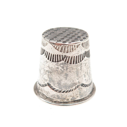 Old Pawn 925 Sterling Silver Vintage Southwestern Tribal Sewing Thimble