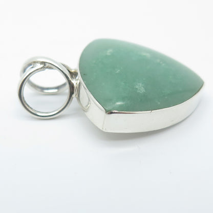 925 Sterling Silver Vintage GIL Mexico Real Aventurine Pendant