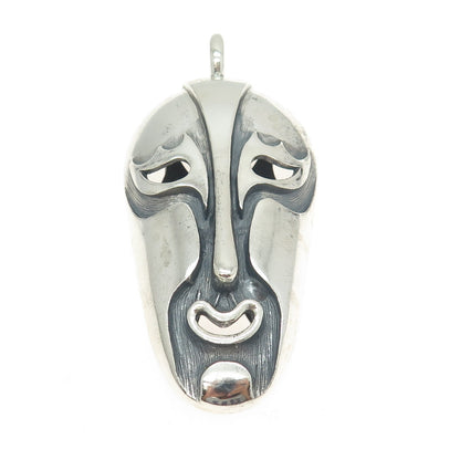 INDUSTRIA ARGENTINA 925 Sterling Silver Vintage Tribal Mask Pendant