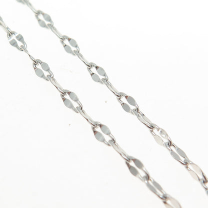 925 Sterling Silver Italy Serpentine Chain Necklace 20"