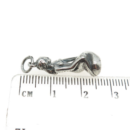 VISCANDIA SCHOMACKER 925S Sterling Silver Vintage Denmark Mermaid Charm Pendant