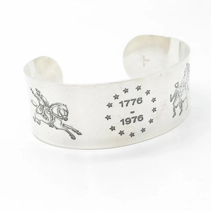 THE THOMAE CO 925 Sterling Silver Vintage 200 Years Independence Bracelet 7.5"