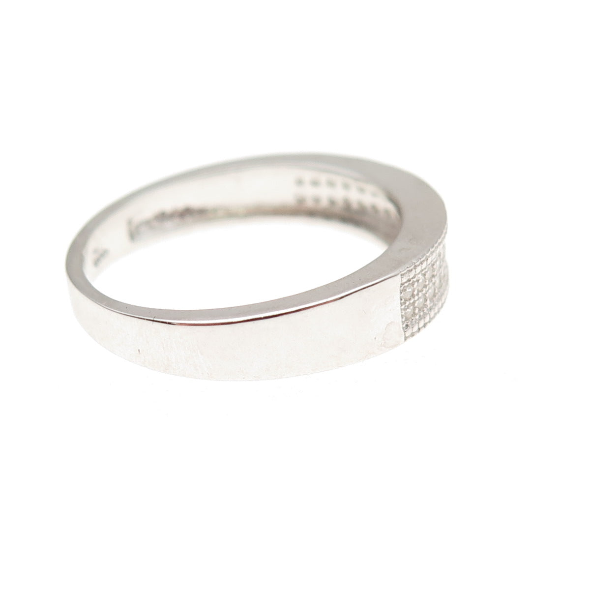 925 Sterling Silver Round-Cut C Z Band Ring Size 9.25