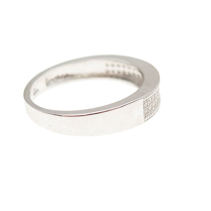 925 Sterling Silver Round-Cut C Z Band Ring Size 9.25
