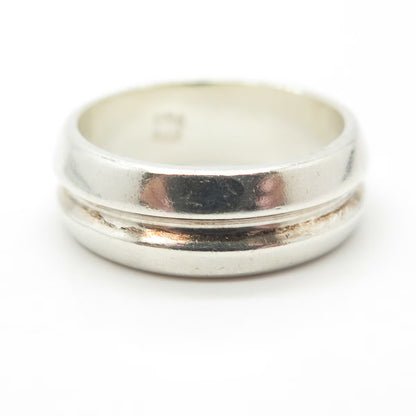 925 Sterling Silver Vintage USA Classic Band Ring Size 8