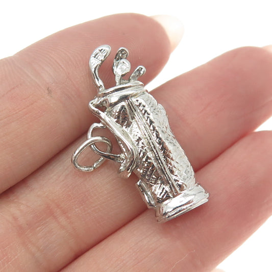 925 Sterling Silver Vintage Golf Club Charm Pendant