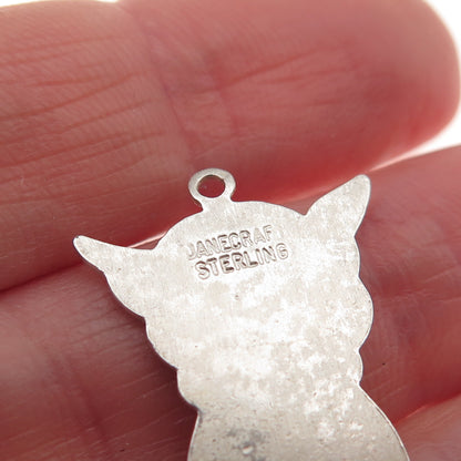 Danecraft 925 Sterling Silver Antique Art Deco Enamel Angel Mini Charm Pendant