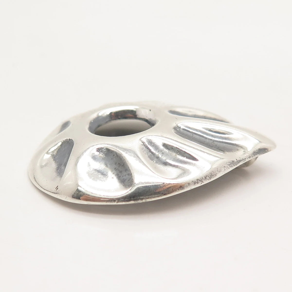 925 Sterling Silver Vintage Modernist Slide Pendant