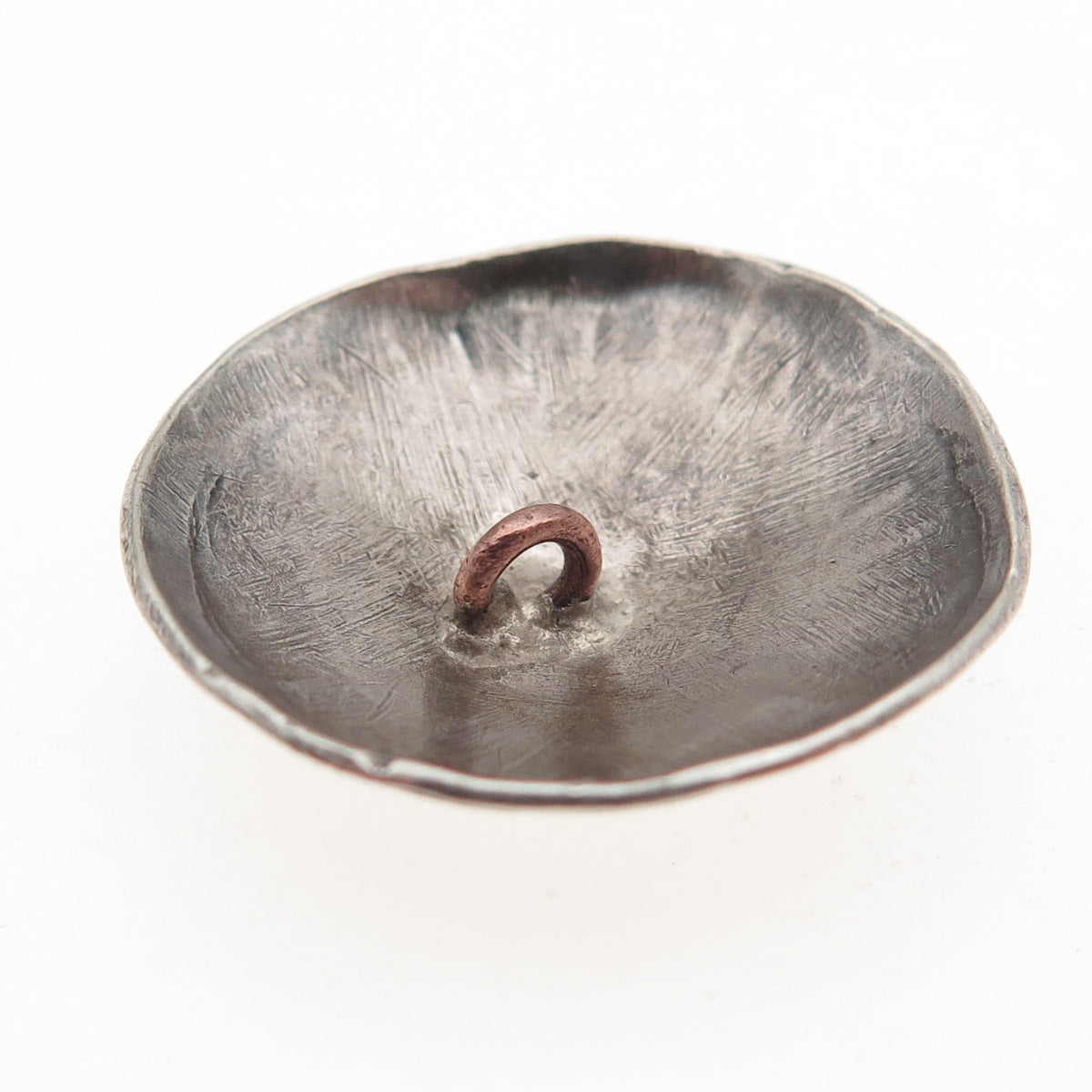 Old Pawn 925 Sterling Silver Vintage Southwestern Oxidized Tribal Concho Button