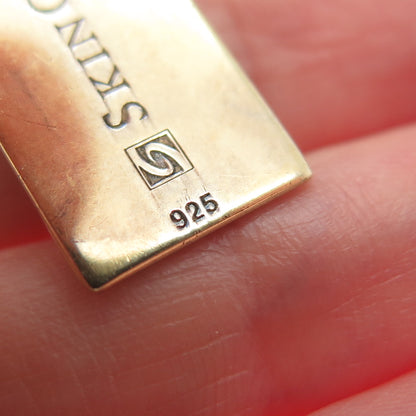 925 Sterling Silver Gold Plated Vintage SkinCeuticals C E Ferulic Tag Pendant