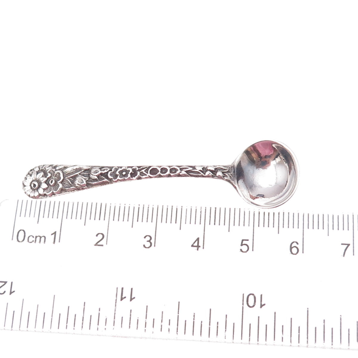 Kirk Stieff 925 Sterling Silver Antique 1924 Repousse Salt & Spices Spoon