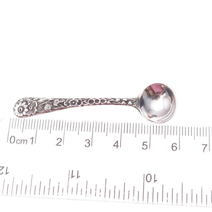 Kirk Stieff 925 Sterling Silver Antique 1924 Repousse Salt & Spices Spoon