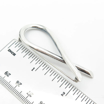 999 Silver Vintage Mexico Ribbon Pin Brooch