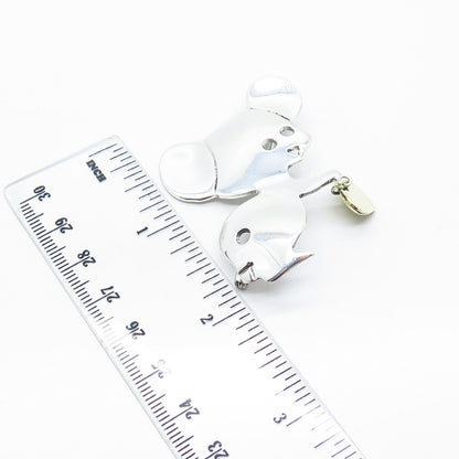 925 Sterling Silver 2-Tone Vintage Mexico Mouse & Heart Pin Brooch