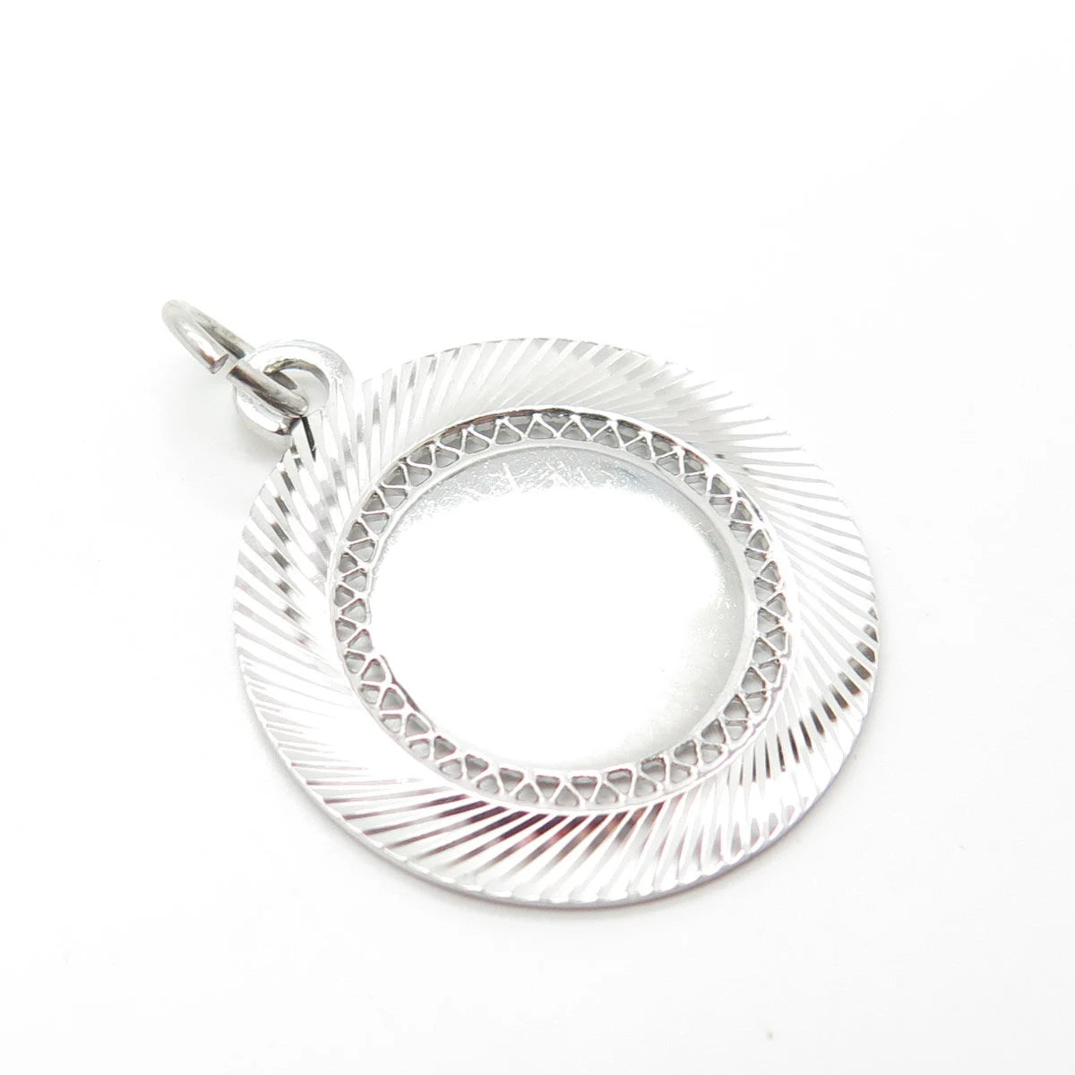 925 Sterling Silver Vintage Lamode Modernist Pendant