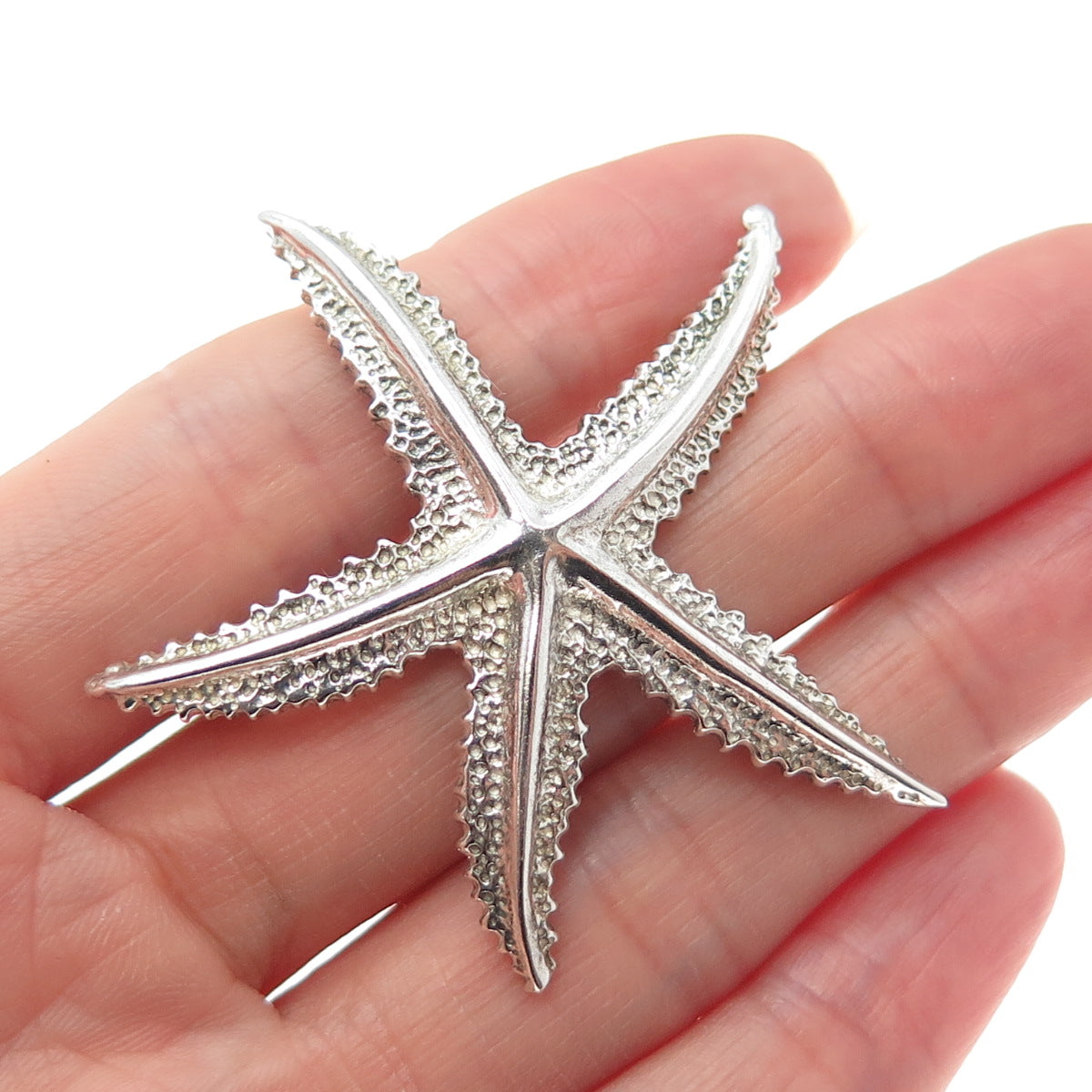 925 Sterling Silver Vintage Mexico Starfish Oxidized Pin Brooch