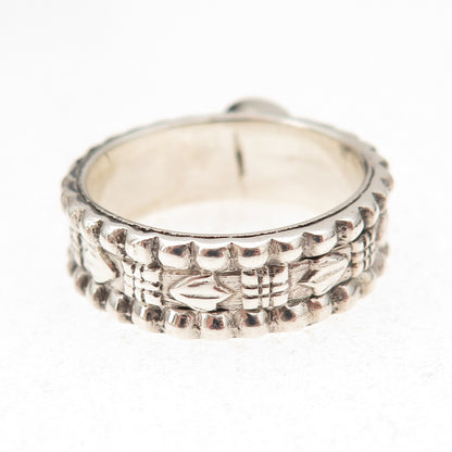 925 Sterling Silver Vintage Real Sleeping Beauty Turquoise Ring Size 9.5