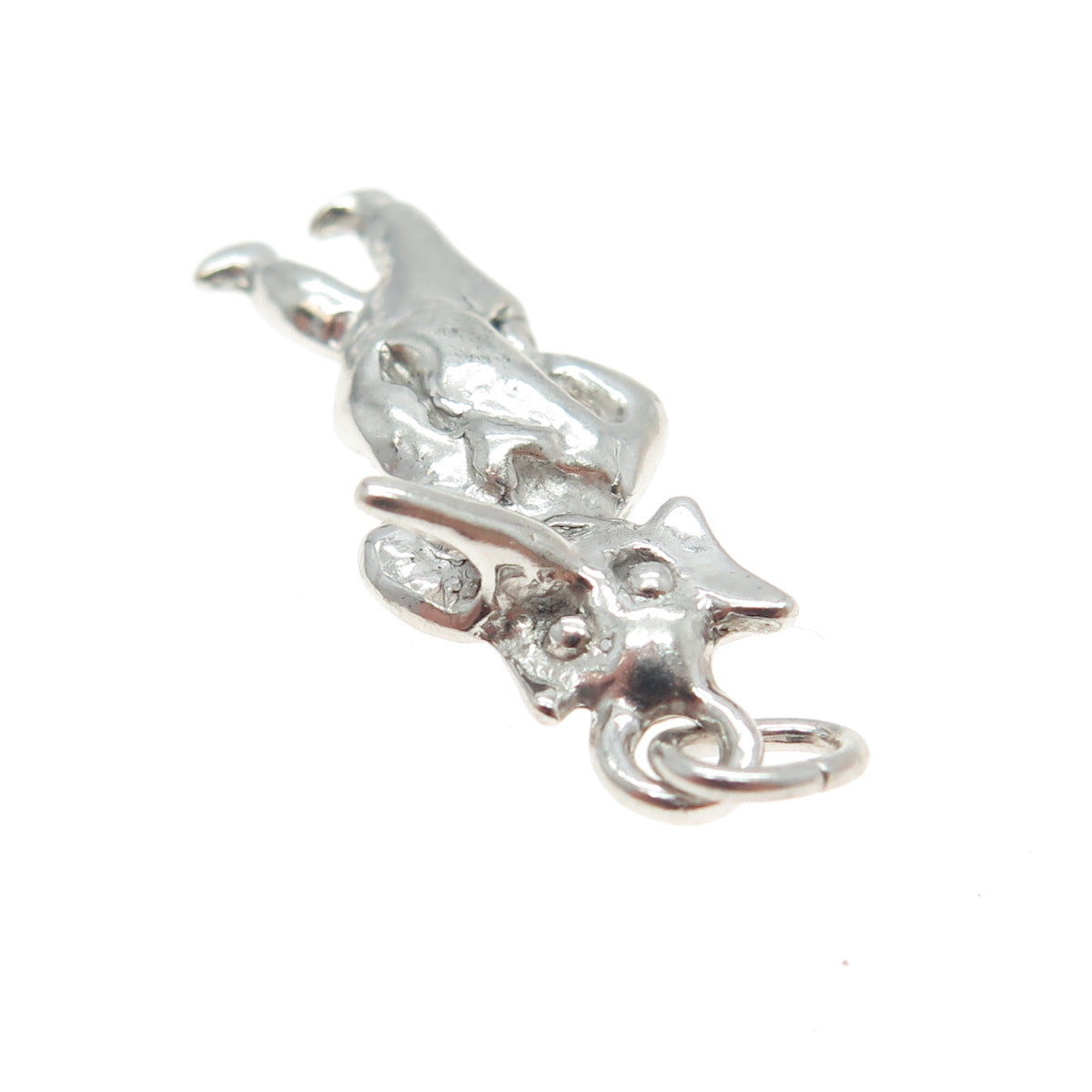 925 Sterling Silver Vintage Elephant Heart Cartoon Charm Pendant