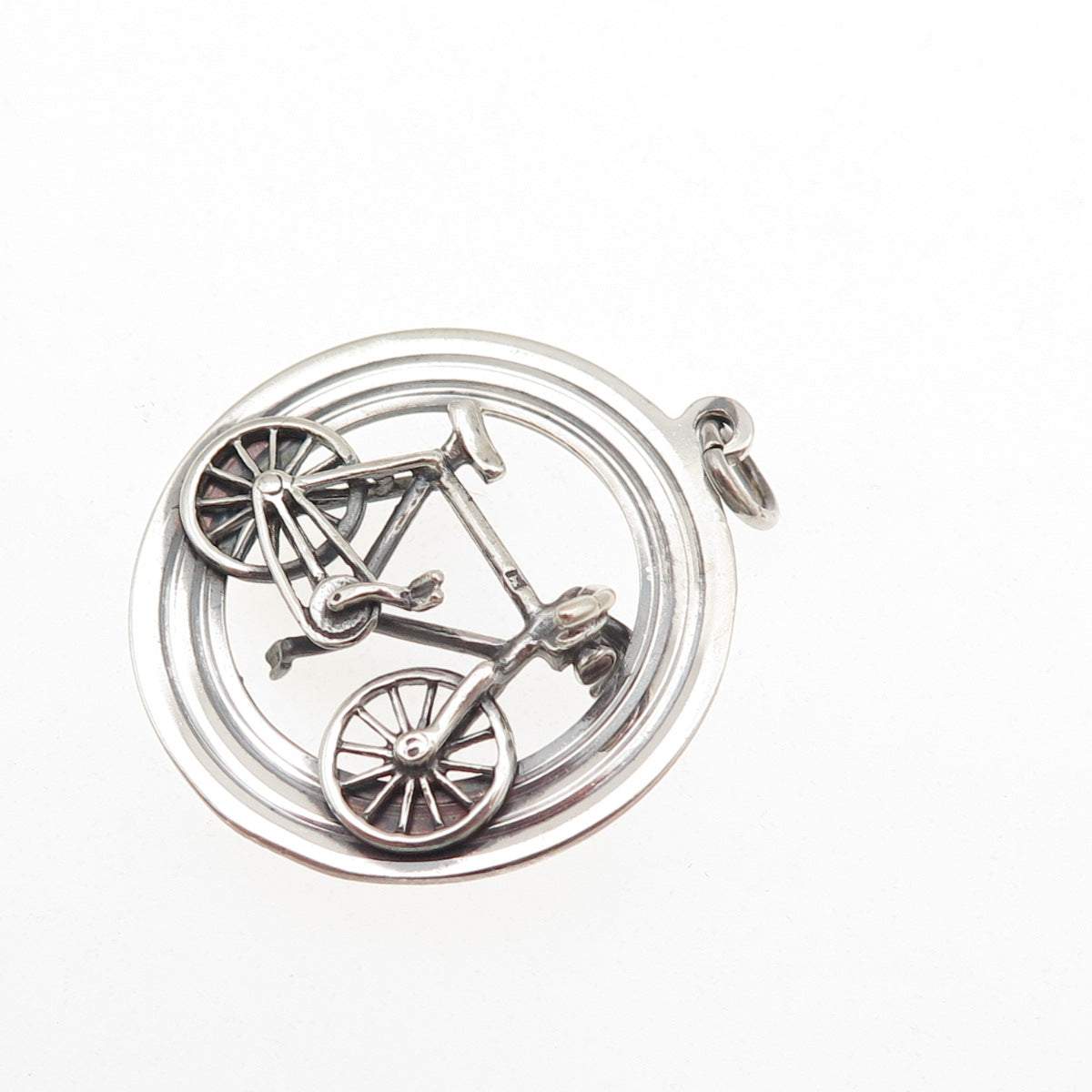 Payton Pepper & Sons 925 Sterling Silver Vintage 1963 Birmingham Bicycle Pendant