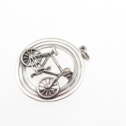 Payton Pepper & Sons 925 Sterling Silver Vintage 1963 Birmingham Bicycle Pendant