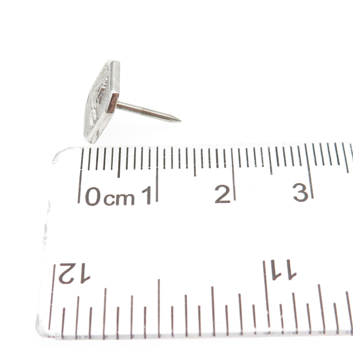 THEDA 925 Sterling Silver Vintage Praying Hands Tie Tack / Lapel Pin