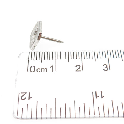 THEDA 925 Sterling Silver Vintage Praying Hands Tie Tack / Lapel Pin