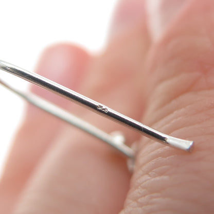 CHAPAL ZENRAY 925 Sterling Silver Vintage Ornate Flower Teardrop Dangle Earrings