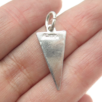 AE Arts Elegance 925 Sterling Silver Vintage Carolina High School Charm Pendant