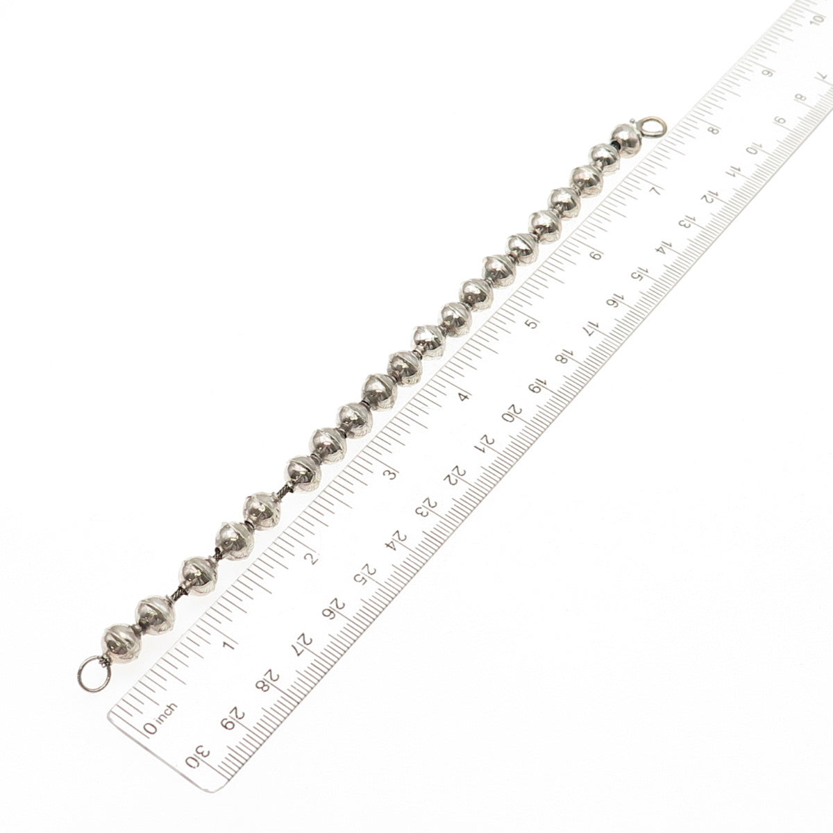 Old Pawn 925 Sterling Silver Gold Filled Lock Vintage Navajo Pearls Bracelet 7"
