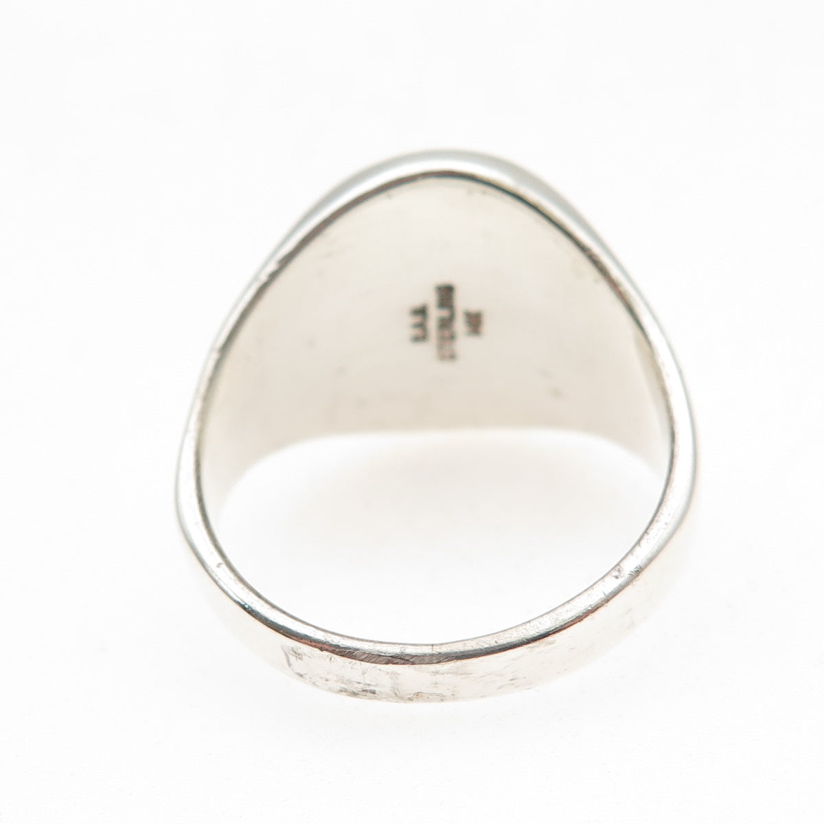 B.A. Ballou 925 Sterling Silver 14K Rose Gold Vintage Signet Ring Size 10