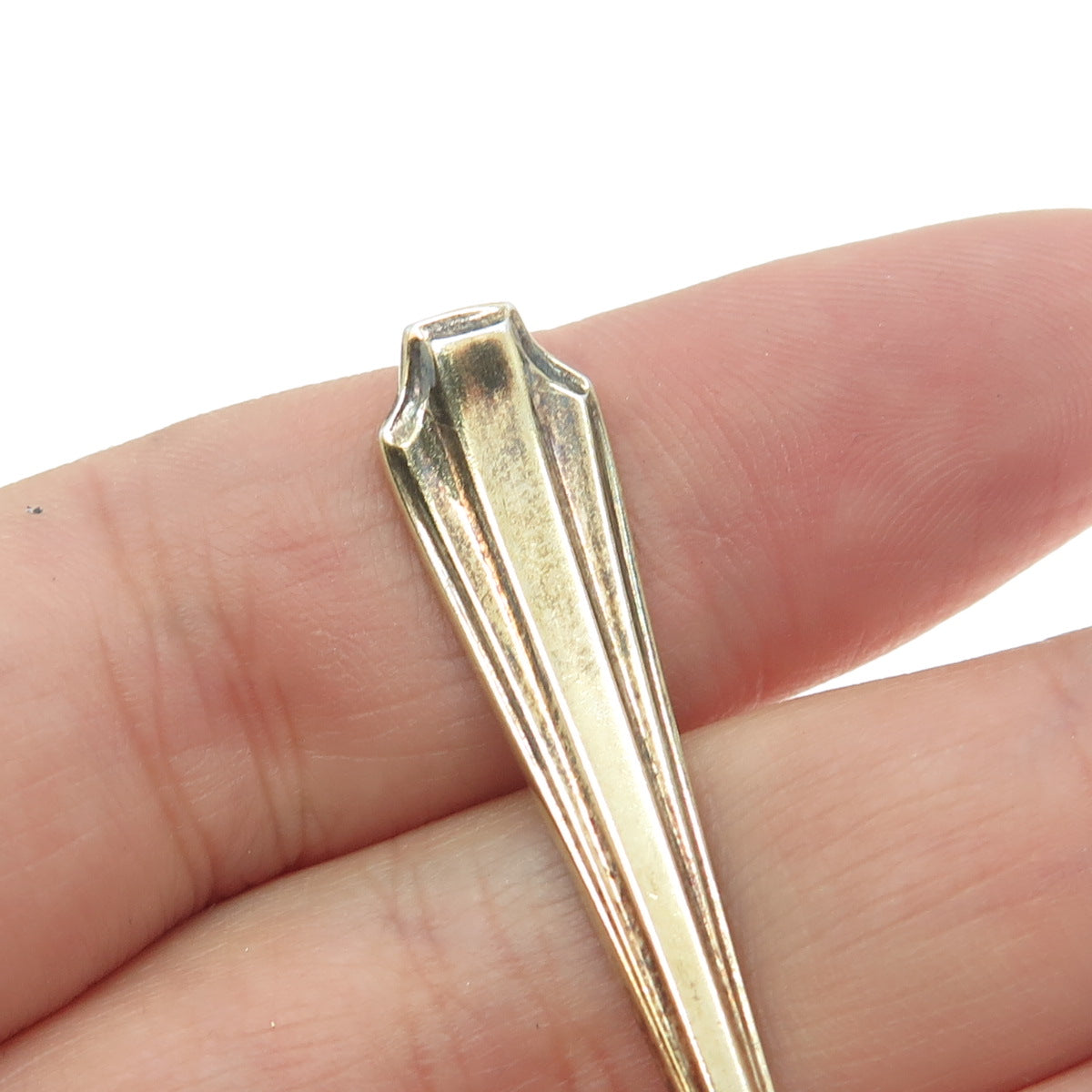 925 Sterling Silver Gold Plated Antique Art Deco 1936 London Coffee Spoon