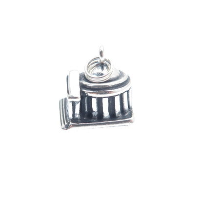 SHUBE Sterling Silver Vintage Thomas Jefferson Memorial Mini 3D Charm Pendant