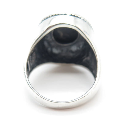 925 Sterling Silver Vintage Beaded Ring Size 8.5