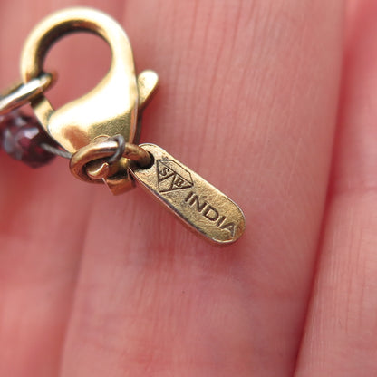 925 Sterling Gold Plated Vintage Real Baroque Pearl & Crystal Belly Necklace 72"