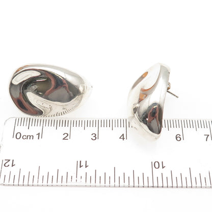 HOLLY RU 925 Sterling Silver Vintage Modernist Earrings