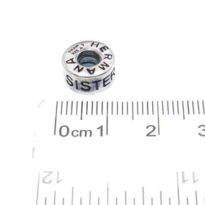 CHAMILIA 925 Sterling Silver Sister Hermana Soeur Bead Charm
