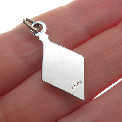 925 Sterling Silver Vintage Enamel Notre Dame de Namur University Charm Pendant