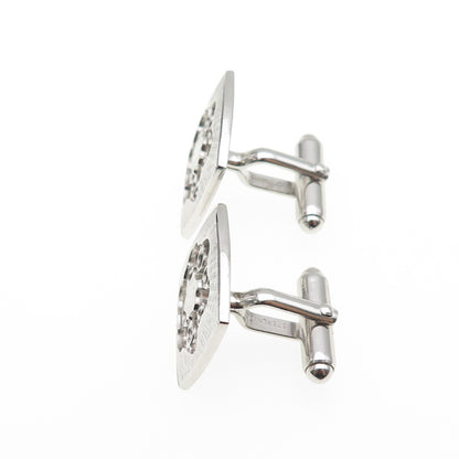 ANSON 925 Sterling Silver Vintage Flower Cufflinks