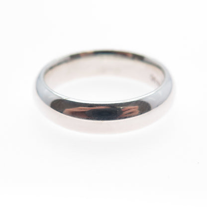 925 Sterling Silver Vintage Classic Wedding Band Ring Size 6.25