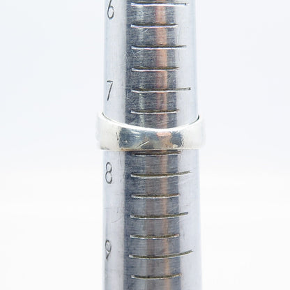 925 Sterling Silver Vintage Ribbed Ring Size 7.75