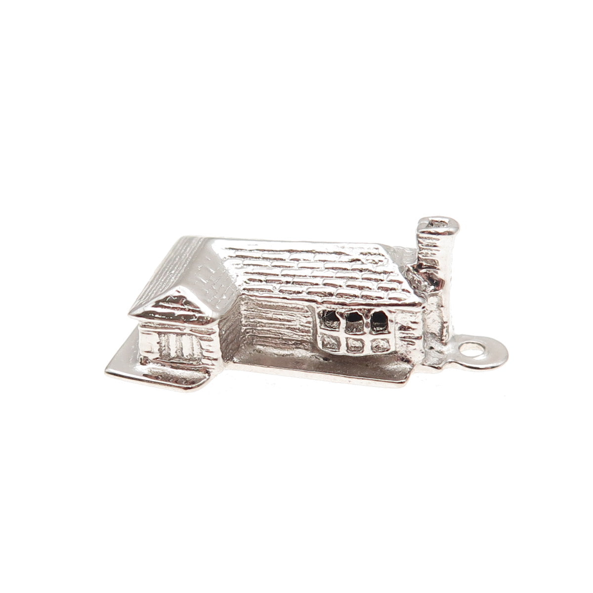 Town & Country 925 Sterling Silver Vintage Old House 3D Mini Charm Pendant