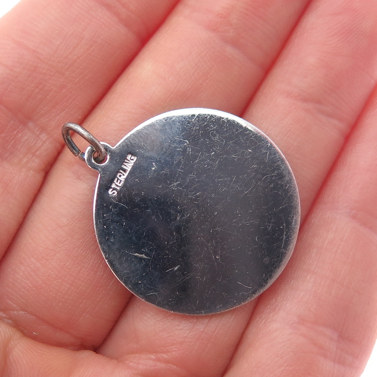 925 Sterling Silver Vintage A Date To Remember Heart Charm Pendant