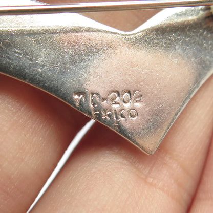 925 Sterling Silver Vintage Mexico Check Mark Pin Brooch