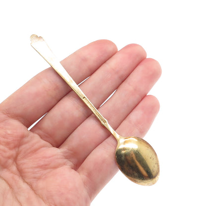 EGON LAURIDSEN 925S Sterling Gold Plated Vintage Denmark Enamel Coffee Spoon