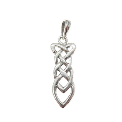 925 Sterling Silver Vintage Celtic Trinity Knot Charm Pendant