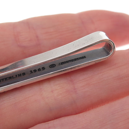 Towle 925 Sterling Silver Vintage 1965 Contessina Oxidized Tie Clip